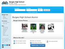 Tablet Screenshot of burgeshighschool.org